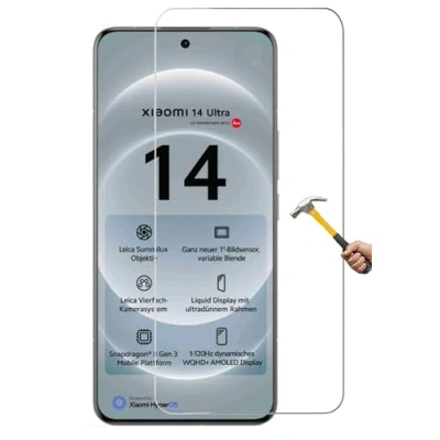 Abbildung von ino Schutzglas kompatibel mit Panzerglas Xiaomi 14 ULTRA Panzerfolie Displayschutzglas Harte Folie Schutz Glasfolie Displayglas 9H Schutzfolie