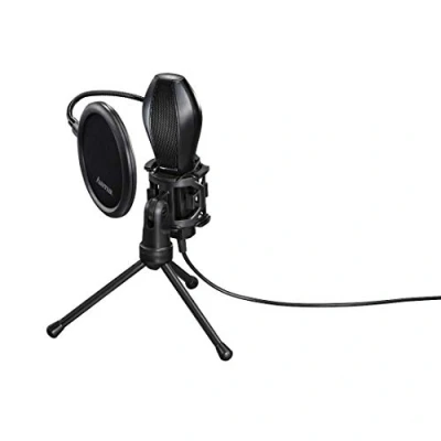 Abbildung von Hama Mikrofon MIC Stream USB Tisch Hand Mikrofon, Mikro mit komfortablem Stativ 2m Kabel für PC Notebook