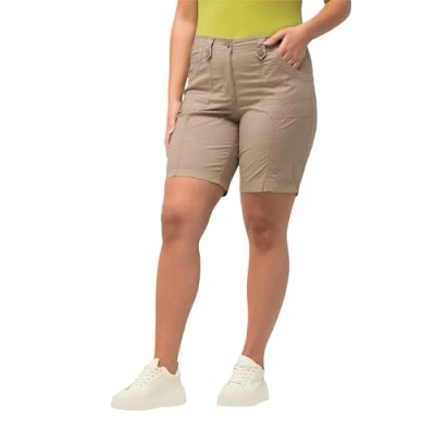 Abbildung von Ulla Popken Shorts, Damen, Größe: 48, Light brown