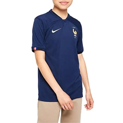 Abbildung von Nike Unisex Kinder Stad T Shirt, Midnight Navy/Metallic Gold, 12 Jahre EU