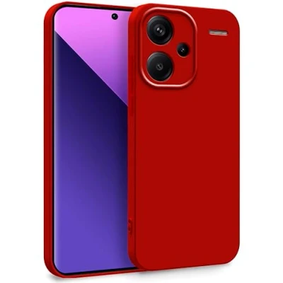 Abbildung von MyGadget Hülle für Xiaomi Redmi Note 13 Pro Plus 5G Zweilagige Handyhülle mit Kameraschutz Cover Innenfutter &amp; Silikon außen Rot