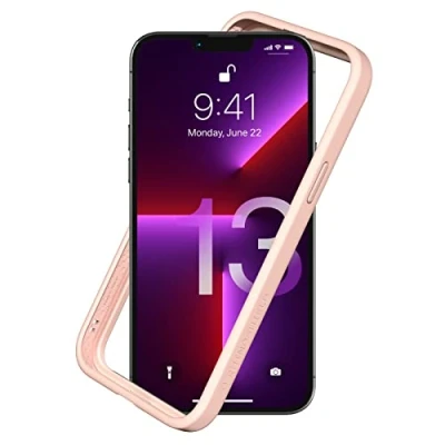 Abbildung von RhinoShield Bumper Case kompatibel mit [iPhone 13 Pro Max] CrashGuard NX Stoßdämpfende Schutzhülle im schlanken Design 3.5 Meter Fallschutz Samtrosa