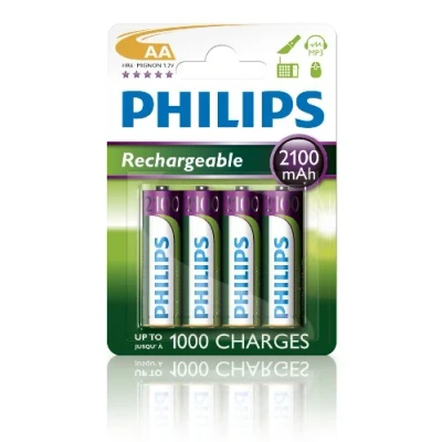 Abbildung von Philips Multi Life NiMH Akku AA Mignon 2100 mAh 4er Pack