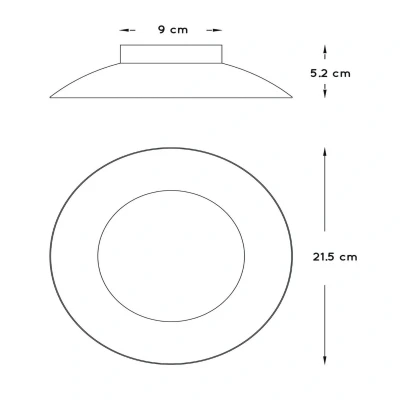 Abbildung von Lucide FOSKAL Deckenleuchte Ø 21,5 cm LED 1x6W 2700K Mattes Gold / Messing, Brass