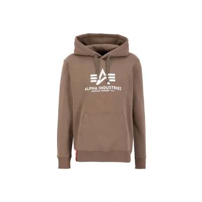 Abbildung von Alpha Industries Basic FOIL Print Kapuzenpullover, Herren, Größe: Medium, Taupe