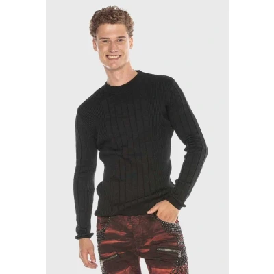 Abbildung von Cipo &amp; Baxx Strickpullover, Herren, Größe: XL, Schwarz