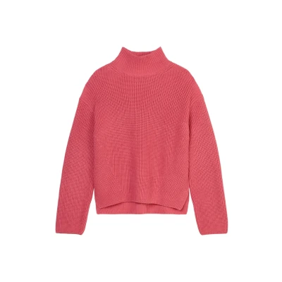 Abbildung von Marc O&#039;Polo Turtleneck Loose AUS Heavy Weight Strickpullover, Damen, Größe: Large, Blushed berry