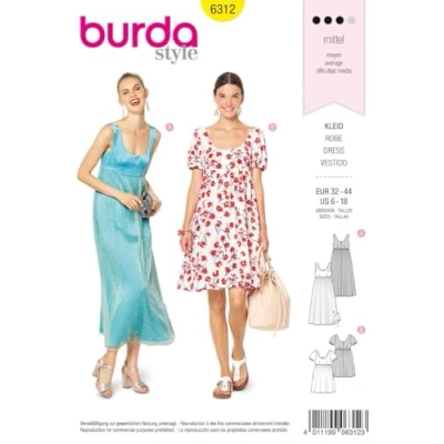Abbildung von Kleid Burda 6312 32 44