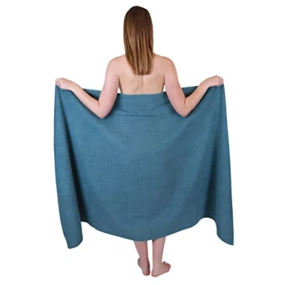 Abbildung von Betz Badetuch groß XXL Berlin Größe 100 x 200 cm Saunatuch, 100% Baumwolle (1 Badetuch, 1 St), Farbe taubenblau