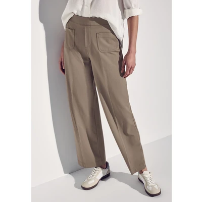 Abbildung von Street One Straight LEG Stoffhose, Damen, Größe: 44x28, Beige
