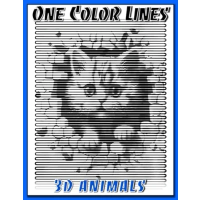 Abbildung von One Color Lines: 3D Animals New Kind of coloring with to Use for Adults Relaxation &amp; Stress Relief (One line art books color))