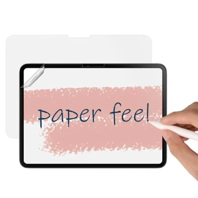Abbildung von kwmobile 2X Matte Schutzfolie kompatibel mit Apple iPad Pro 11&quot; (2024) Papier Gefühl Folie Tablet Full Screen Paper Feel Cover Displayfolie Papiergefühl
