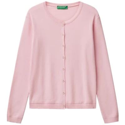 Abbildung von United Colors of Benetton CREW NECK Strickjacke, Damen, Größe: Medium, Pink