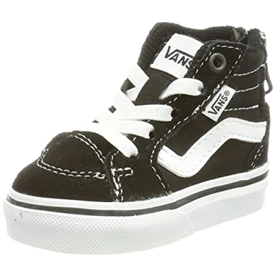 Abbildung von Vans Unisex Kinder Ward Mid V Sneaker, Veloursleder Leinwand schwarz weiß, 26.5 EU