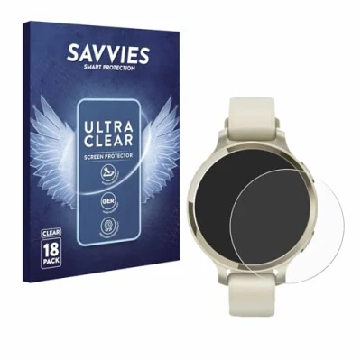 Abbildung von Savvies 18 Stück Schutzfolie für Garmin Lily 2 Active Displayschutz Folie Ultra Transparent
