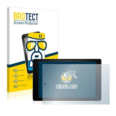 Abbildung von BROTECT Schutzglas für Amazon Fire HD 10 2019 (9. Gen.) Schutzfolie Panzer Folie Glas [Extrem Kratzfest 9H, Anti Fingerprint, Ultra Transparent]