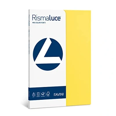 Abbildung von Favini A69 X 104 rismaluce klein Mix farbigem Papier A4 90 g/m² 5 der Farben