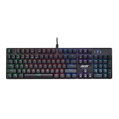Abbildung von Acer Nitro Gen 2 Kabelgebundene Gaming Tastatur RGB beleuchtete 100% Anti Ghosting (N Key Rollover) mechanische Achse ergonomische Bogen Tastenkappen eingebettete Multimedia Tasten
