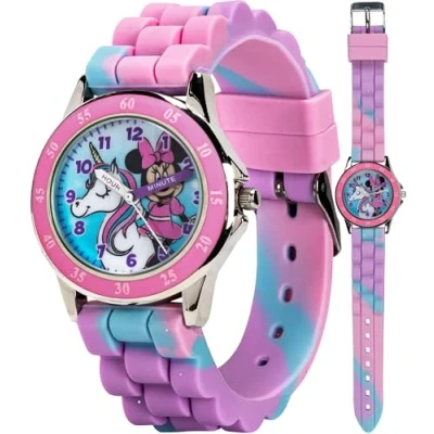 Abbildung von Disney Jewelry Minnie Mouse TIME Teacher Uhr für Kinder, Größe: One Size, Pink