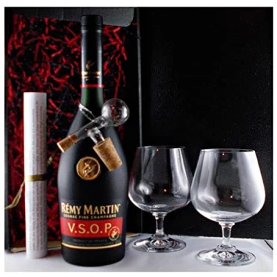 Abbildung von Geschenk Cognac Remy Martin VSOP + 2 Schwenker Glaskugelportionierer zum feinen Dosieren