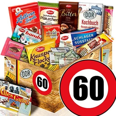Abbildung von Geschenk zum 60. Geburtstag Schokolade DDR Geschenke 60 Mann