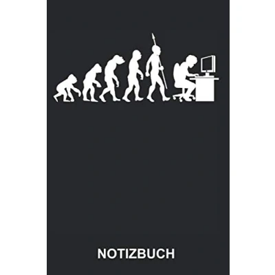 Abbildung von Notizbuch: Computer PC Freak Geek Nerd Game Gamer Programmierer Programmieren Evolution Lustig Witzig Notizbuch, Tagebuch, Notizheft, Schreibheft ... Seiten liniert Softcover weißes Papier