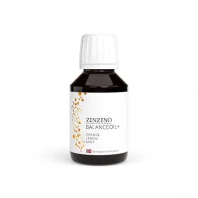 Abbildung von ZinZino BalanceOil+ Fischöl mit Omega 3 2478 mg, 9, Vitamin D3, Tocopherol, DHA, EPA Olivenöl Geschmack Orange Zitrone Minze, 100 ml
