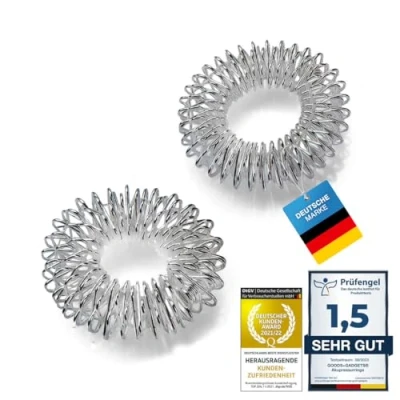 Abbildung von Body &amp; Mind Shiatsu Akupressurgerät Massageringe, Yin Yang Ring Set 2 tlg., Wellnessmassage, Entspanne Relaxen