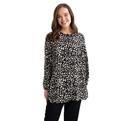 Abbildung von DeFacto Damen Z5834AZ Tunic Shirt, Black, L