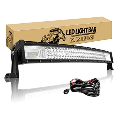 Abbildung von Willpower LED Arbeitsscheinwerfer Bar 32 Zoll 405W Zusatzscheinwerfer 12V Triple Reihe Gebogen IP67 Wasserdicht Flutlicht Spotlight Combo Scheinwerfer Arbeitslicht Offroad Mit Kabelbaum