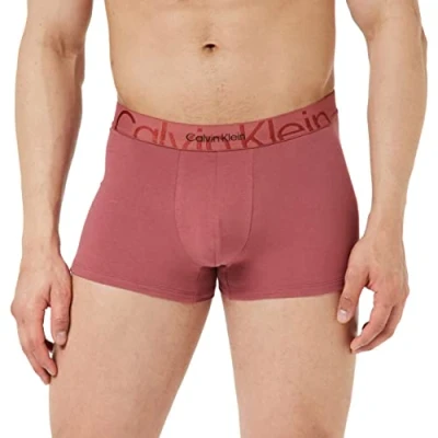 Abbildung von Calvin Klein Herren Boxershorts Trunk Baumwolle mit Stretch, Rot (Raspberry Blush), XL