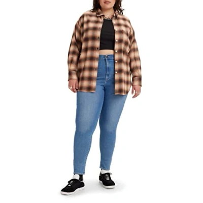 Abbildung von Levi&#039;s Plus MILE HIGH Super Skinny Jeans Fit, Damen, Größe: 52x34, Dark indigo worn in
