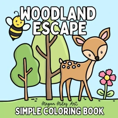 Abbildung von Woodland Escape Coloring Book: Bold &amp; Easy Designs for Adults and Kids