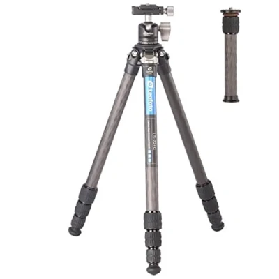 Abbildung von LEOFOTO Carbon Dreibeinstativ LS 224C Ranger + Ballhead LH 25 Kurze Mittelsäule DC 222C