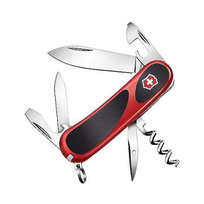 Abbildung von Victorinox Schweizer Taschenmesser, Evolution 10, Multitool, Swiss Army Knife mit 13 Funktionen, Klinge, Dosenöffner, Schraubendreher 3 mm