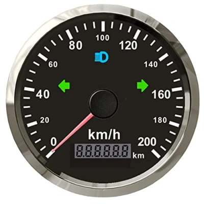 Abbildung von ELING Wasserdichter GPS Tachometer 200 km/h für Schneemobil Motorrad ATV UTV 85mm Abmessung 12V/24V