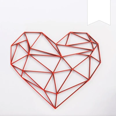 Abbildung von KLEINLAUT 3D Origami, Herz, 50 x 42,7 cm (XL), Weiß