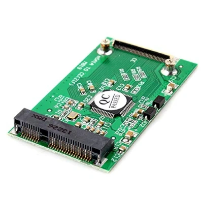 Abbildung von KALEA INFORMATIQUE mSATA auf ZIF 40 Adapter mit mitgeliefertem Tischtuch, um EIN Pin Laufwerk durch eine SSD zu ersetzen.