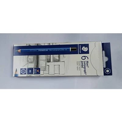Abbildung von 6 x Staedtler Bleistift Mars LumographJumbo 8B blau
