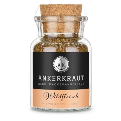 Abbildung von Ankerkraut Wildgewürz, BBQ Rub für Wild, den Ofen, Grill, Smoker und Dutch Oven, 75g im Korkenglas