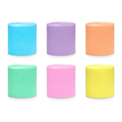 Abbildung von partydeco Papierdekoration, Krepppapier Rollen 5cm x 10m 6er Set Farbmix Pastell