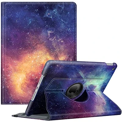 Abbildung von Fintie Hülle für iPad 10.2 Zoll 9.Generation / 8. Gen 7. (Modell 2021/2020/2019) mit Pencil Halter 360 Grad Rotierend Stand Schutzhülle Cover Auto Schlaf/Wach Funktion, Mandelblüten