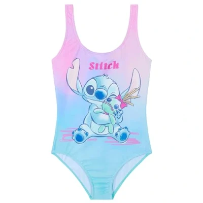 Abbildung von Disney Badeanzug Mädchen, Einteiliger Schwimmanzug Badekleidung Geschenke für Mädchen (Rosa/Blau Stitch, 5 6 Jahre)