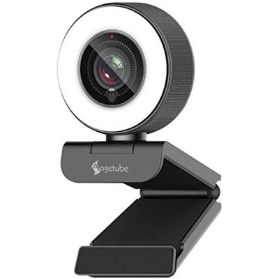 Abbildung von Angetube Streaming HD Webcam 1080P mit Lichtring, 967 USB PC Autofokus dualem Mikrofon, Videokamera für Mac Windows tragbar Konferenzen und Spiele Xbox Skype OBS Twitch YouTube Xsplit