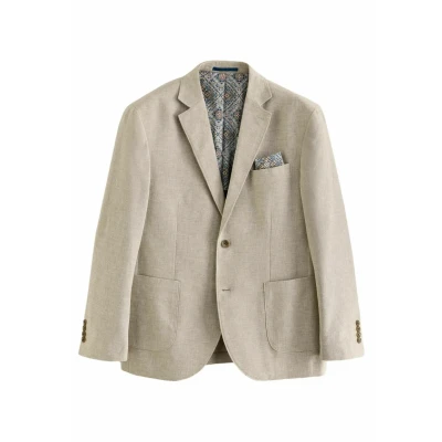 Abbildung von Next Regular FIT Textured Sakko, Herren, Größe: 60xL, Stone