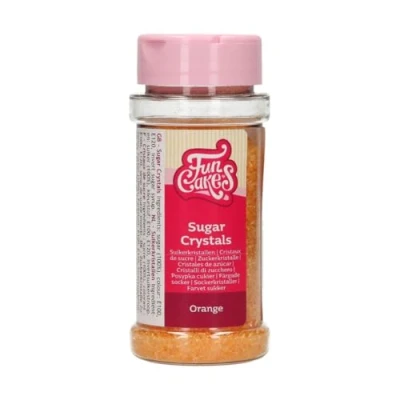 Abbildung von FunCakes Sugar Crystals Orange: Tortenstreusel, großartiger Geschmack, perfekt zum Dekorieren von Torten, Cupcake Streuseln. 80 g.