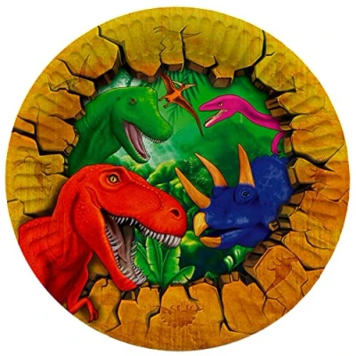 Abbildung von Dino Party Pappteller 23cm 8 Stück