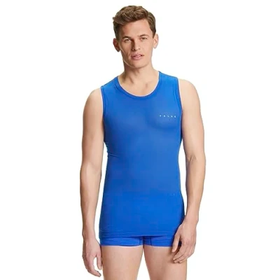 Abbildung von FALKE Herren Baselayer Shirt Ultralight Cool M S/L SH Funktionsmaterial schnelltrocknend 1 Stück, Blau (Yve 6714), L