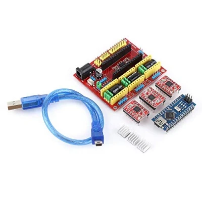 Abbildung von Akozon 3D Drucker Gravier Expansion Board Kit Controller CNC Schild V4 + Nano 3.0 A4988 Treiber USB Kabel for
