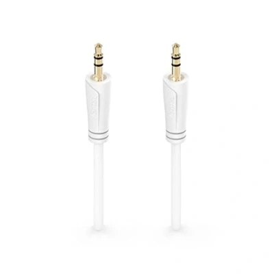 Abbildung von Hama Slim AUX Kabel 3,5mm Klinke 0,5m Weiß Audio Kabel, 3,5 mm Klinke, (50 cm), dünnes Klinken Adapter für Handy Tablet PC MP4 MP3 Player